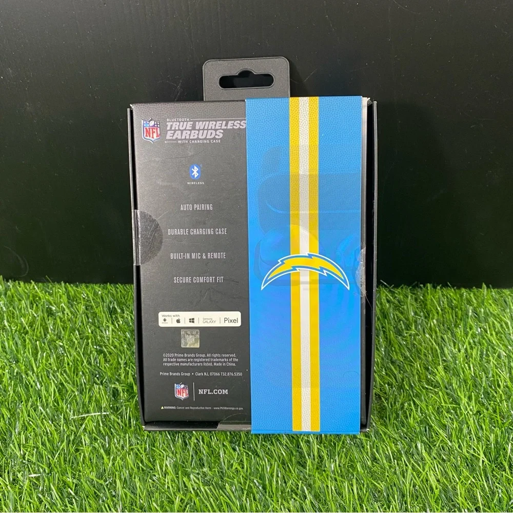 NFL Wireless Earbuds with Charging Case - Blue and Yellow
